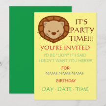 convites de aniversário de crianças conjunto
