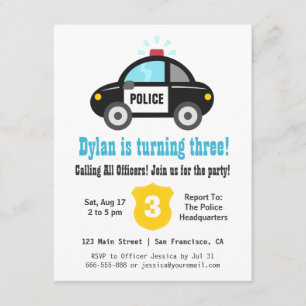 Convites de Aniversário de Crianças para Carro de 