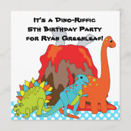 Convites de aniversário de Dino do Dinossauro RAWR