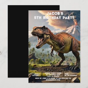 Convites de Aniversário de Dinossauro de Idade Per