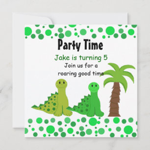 Convites de Aniversário de Dinossauro Fofos