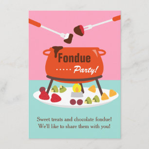 Convites de Aniversário de Doze Anos com Fondue