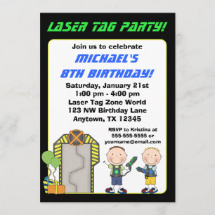 Convites de aniversário de etiqueta laser