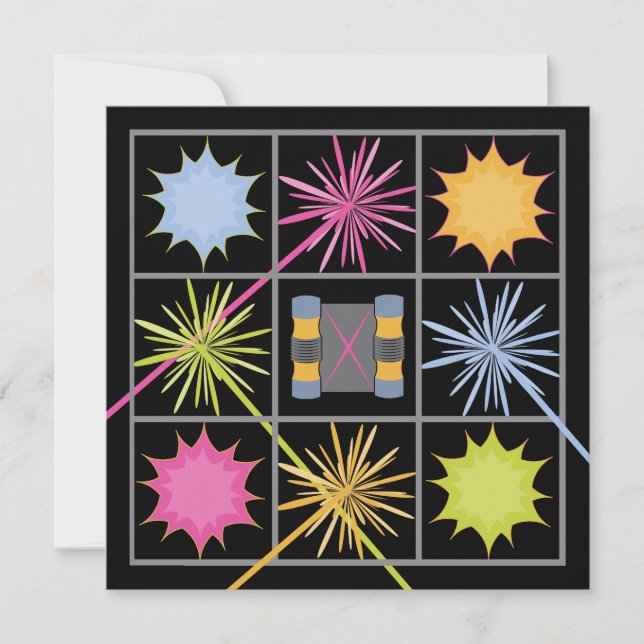 Convites de aniversário de etiqueta laser (Frente)