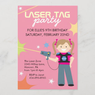 Convites de aniversário de etiqueta laser