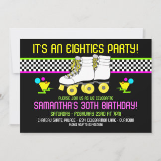 Convites de Aniversário de Festa de Skate dos anos