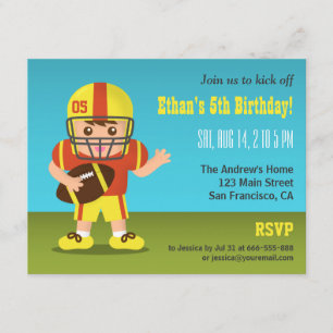 Convites de aniversário de futebol