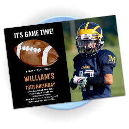 Convites de Aniversário de Futebol do Black One co