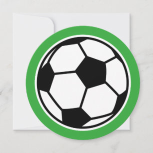 Convites de aniversário de futebol infantil redond
