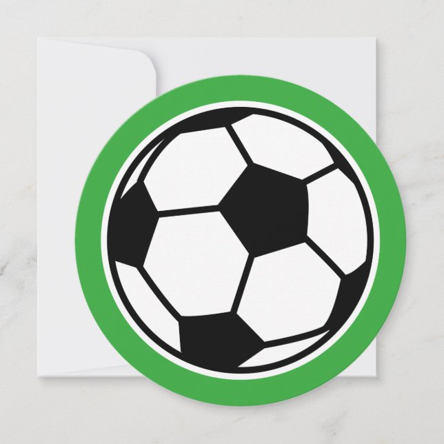 Convites de aniversário de futebol infantil redond (Frente)