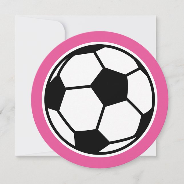 Convites de aniversário de futebol para raparigas  (Frente)
