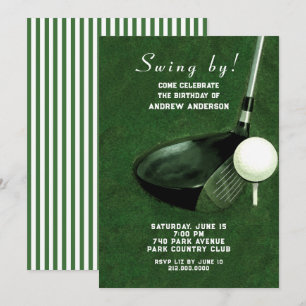 Convites de Aniversário de Golfe