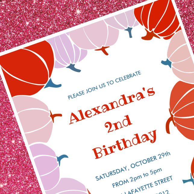 convites de aniversário de Halloween 2º aniversári (Halloween-2nd-birthday-invitations-pumpkin-girl-1)