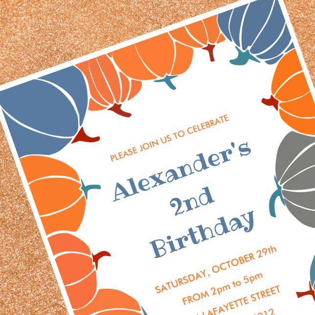 convites de aniversário de Halloween 2º aniversári (Halloween-2nd-birthday-invitations-pumpkin-boy-1)