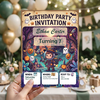 Convites de Aniversário de Halloween Assustadores 