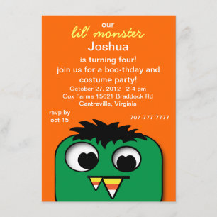 Convites de aniversário de Halloween para Crianç