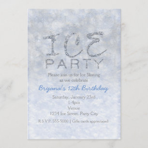 Convites de Aniversário de Inverno de Gelo e Neve
