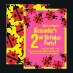 Convites de aniversário de Lady Bug Animal Kid<br><div class="desc">Quem não ama um inseto que está aqui para a festa? Estes convites adoráveis são perfeitos para a rua, segundo, 3º, 4º, 5, 6 ou festa de aniversário do seu filho! Ou, só para qualquer evento de amantes de inseto! Também funciona como excelente para um inseto, primavera ou festa temerária...</div>