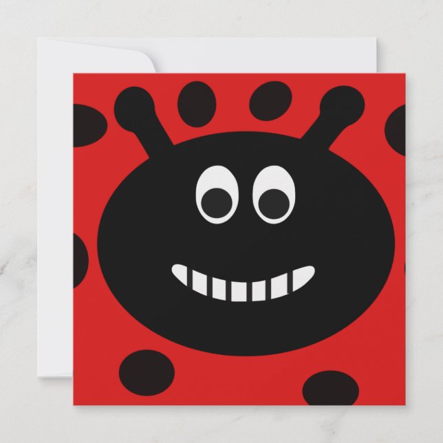 Convites de aniversário de Lady Bug Childrens (Frente)