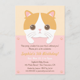 Convites de Aniversário de Meninas Gatas Gatinhas