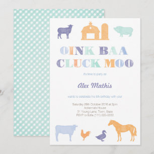 convites de aniversário de menino, festa de fazen