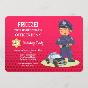 Convites de Aniversário de Policial Mirim