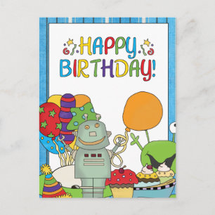 Convites de Aniversário de Robô Fora deste Mundo