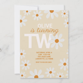 Convites de aniversário de segunda margarida retrô