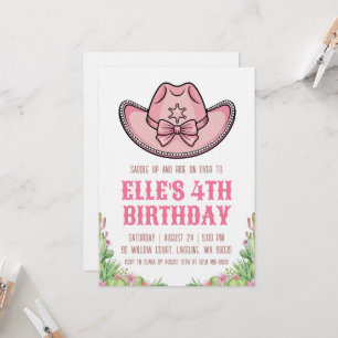 convites de aniversário de vaqueira western