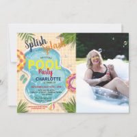 Convites de Aniversário de Verão com Flutuadores p