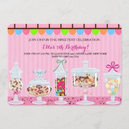 Convites de Aniversário do Candyland Sweet Shoppe