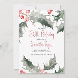 Convites de aniversário do Elegant Winter 50th