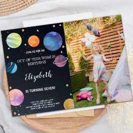 Convites de Aniversário do Espaço Exterior Negro c