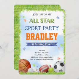 Convites de Aniversário do Esporte