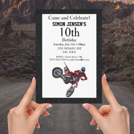 Convites de Aniversário do Green Red Bike Sports B
