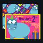Convites de aniversário do Hippo Animal Kid<br><div class="desc">Quem não ama um hipopótamo num chapéu de festa? Estes convites adoráveis são perfeitos para a rua,  segundo,  3º,  4º,  5,  6 ou festa de aniversário do seu filho! Ou,  só para qualquer evento de amantes do hipopótamo! Também funciona excelente para um zoológico,  safari ou festa temerária animal!</div>