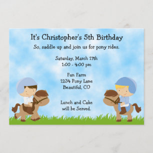 Convites de Aniversário do Pôy Party para Meninos