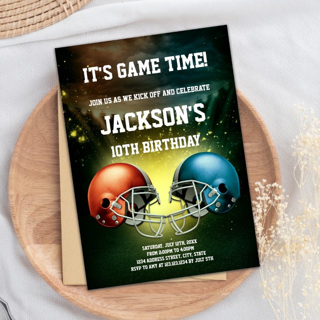 Convites de Aniversário do Red vs Blue Futebol (Red vs Blue Football Birthday Invitations)
