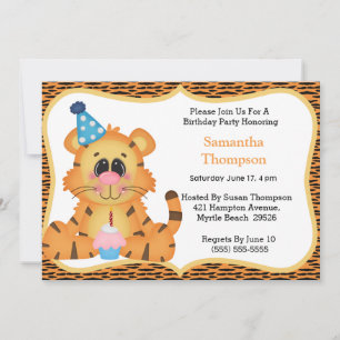 Convites de Aniversário do Tigre