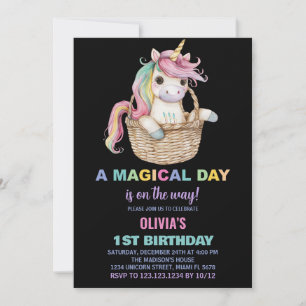 Convites de Aniversário do Unicorn