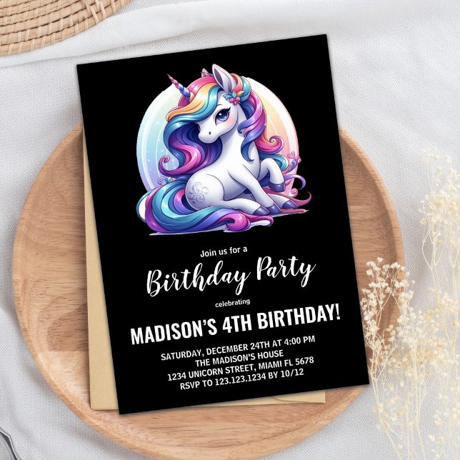 Convites de Aniversário do Unicorn (Unicorn Birthday Invitations)