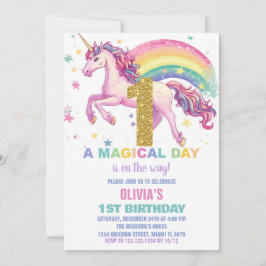 Convites de Aniversário do Unicorn