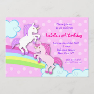Convites de Aniversário do Unicórnio Little Pony