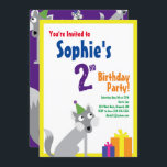 Convites de aniversário do Wolf Animal Kid<br><div class="desc">Quem não ama um lobo num chapéu de festa? Estes convites adoráveis são perfeitos para a festa de aniversário, segundo, 3º, 4º, 5, 6 ou 7 do seu filho! Ou, só para qualquer evento de amigos de cães selvagens! Também funciona excelente para uma festa temida de zoo, floresta ou animal!...</div>