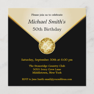 Convites de Aniversário Dourados para o Elegante d