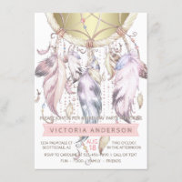 Convites de Aniversário Dream Catcher