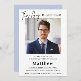 Convites de aniversário Elegant 41ruas Men Foto