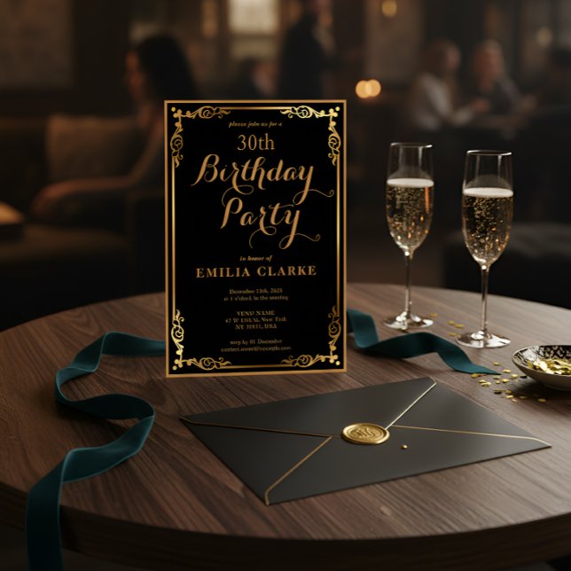 Convites de Aniversário Elegantes e Modernos para  (Criador carregado)