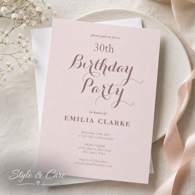 Convites de Aniversário Elegantes e Modernos para  (Sleek Modern Birthday Party Invitations for Adults)
