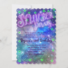 Convites de Aniversário Festa de Slumber Party Gal